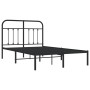 Giroletto con Testiera in Metallo Nero 120x190 cm