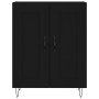 Credenza Nera 69,5x34x90 cm in Legno Multistrato