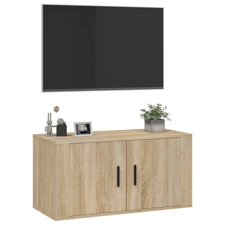 Mobile Porta TV a Parete rovere sonoma 80x34,5x40 cm