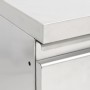 Mobiletto da Cucina Commerciale con 2 Cassetti in Acciaio Inox