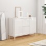 Credenza Bianco Lucido 103,5x35x70 cm in Legno Multistrato