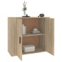 Credenza Rovere Sonoma 80x33x70 cm in Legno Multistrato