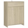 Mobile da Bagno Rovere Sonoma 60x33x80 cm in Legno Multistrato