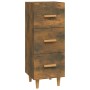 Credenza Rovere Fumo 34,5x34x90 cm in Legno Multistrato