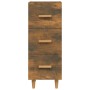 Credenza Rovere Fumo 34,5x34x90 cm in Legno Multistrato