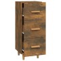 Credenza Rovere Fumo 34,5x34x90 cm in Legno Multistrato