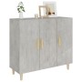 Credenza Grigio Cemento 90x34x80 cm in Legno Multistrato