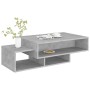 Tavolino da Salotto Grigio Cemento 105x55x32 cm in Truciolato