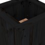 Panchina Fioriera Nera 184,5x39,5x56,5 cm Legno Massello Pino