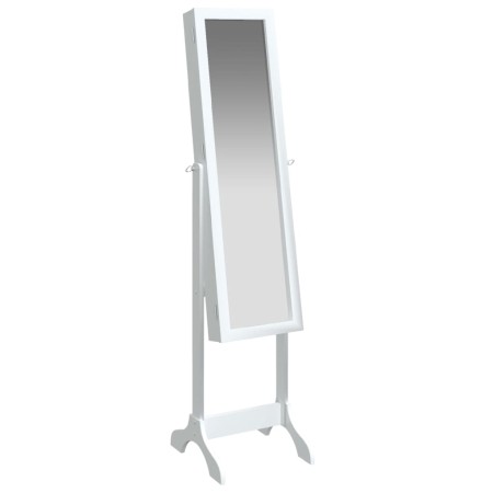 Specchio Autoportante Bianco 34x37x146 cm