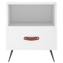 Comodino Bianco 40x35x47,5 cm in Legno Multistrato
