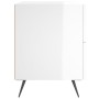 Comodini 2 pz Bianco Lucido 40x35x47,5 cm in Legno Multistrato