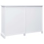 Credenza con 10 Cassetti Bianca 113x30x79 cm in Legno