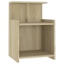 Comodini 2pz Rovere Sonoma 40x35x60 cm in Legno Multistrato