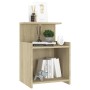 Comodini 2pz Rovere Sonoma 40x35x60 cm in Legno Multistrato