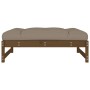 Poggiapiedi da Giardino 120x80 cm Legno Massello di Pino Miele