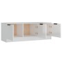 Mobile Porta TV Bianco Lucido 102x35x36,5 cm Legno Multistrato