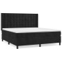 Giroletto a Molle con Materasso Nero 160x200 cm in Velluto