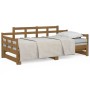 Dormeuse Estraibile Miele Legno Massello di Pino 2x(90x190) cm