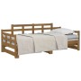 Dormeuse Estraibile Miele Legno Massello di Pino 2x(90x190) cm