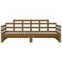 Dormeuse Estraibile Miele Legno Massello di Pino 2x(90x190) cm