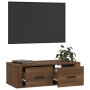 Mobile TV Pensile Rovere Marrone 80x36x25 cm Legno Multistrato