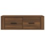 Mobile TV Pensile Rovere Marrone 80x36x25 cm Legno Multistrato